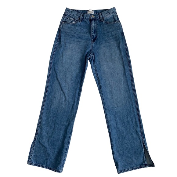 Insane Gene Denim - Insane Gene Womens High Waisted Straight Leg‎ Side Slit Jeans Blue Size 9/28